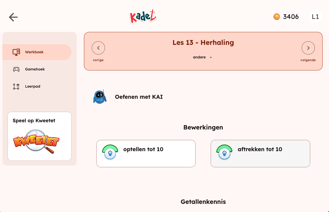 herhaling Kadet